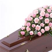 Rose and Carnation Casket Spray - Pink 